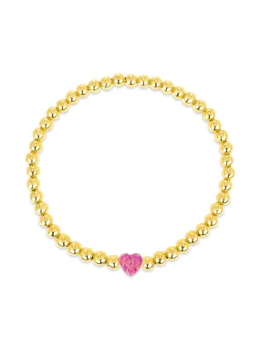 Opal Breast Cancer Awareness Bracelet