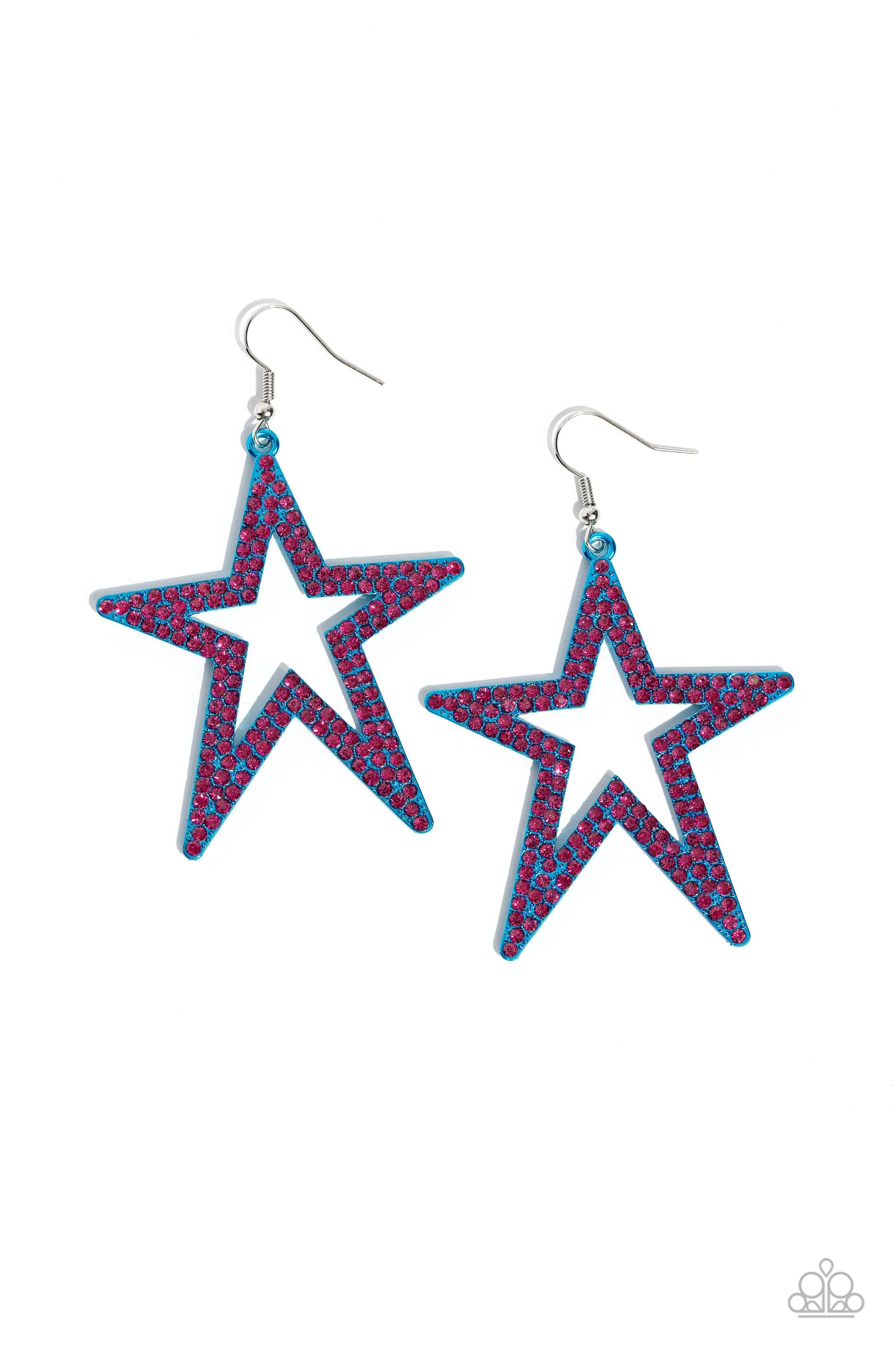 Paparazzi Rockstar Energy Blue Earrings