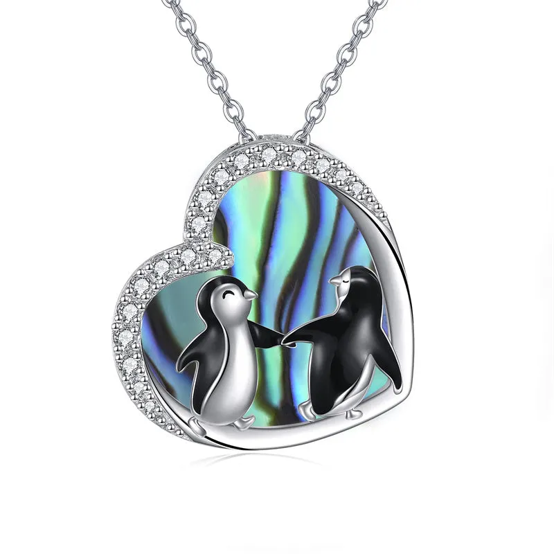 Penguin Necklace 925 Sterling Silver Animal Necklace Cute Animal Jewelry Gifts for Women Girls