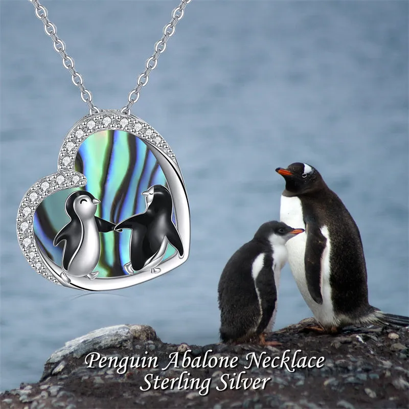 Penguin Necklace 925 Sterling Silver Animal Necklace Cute Animal Jewelry Gifts for Women Girls