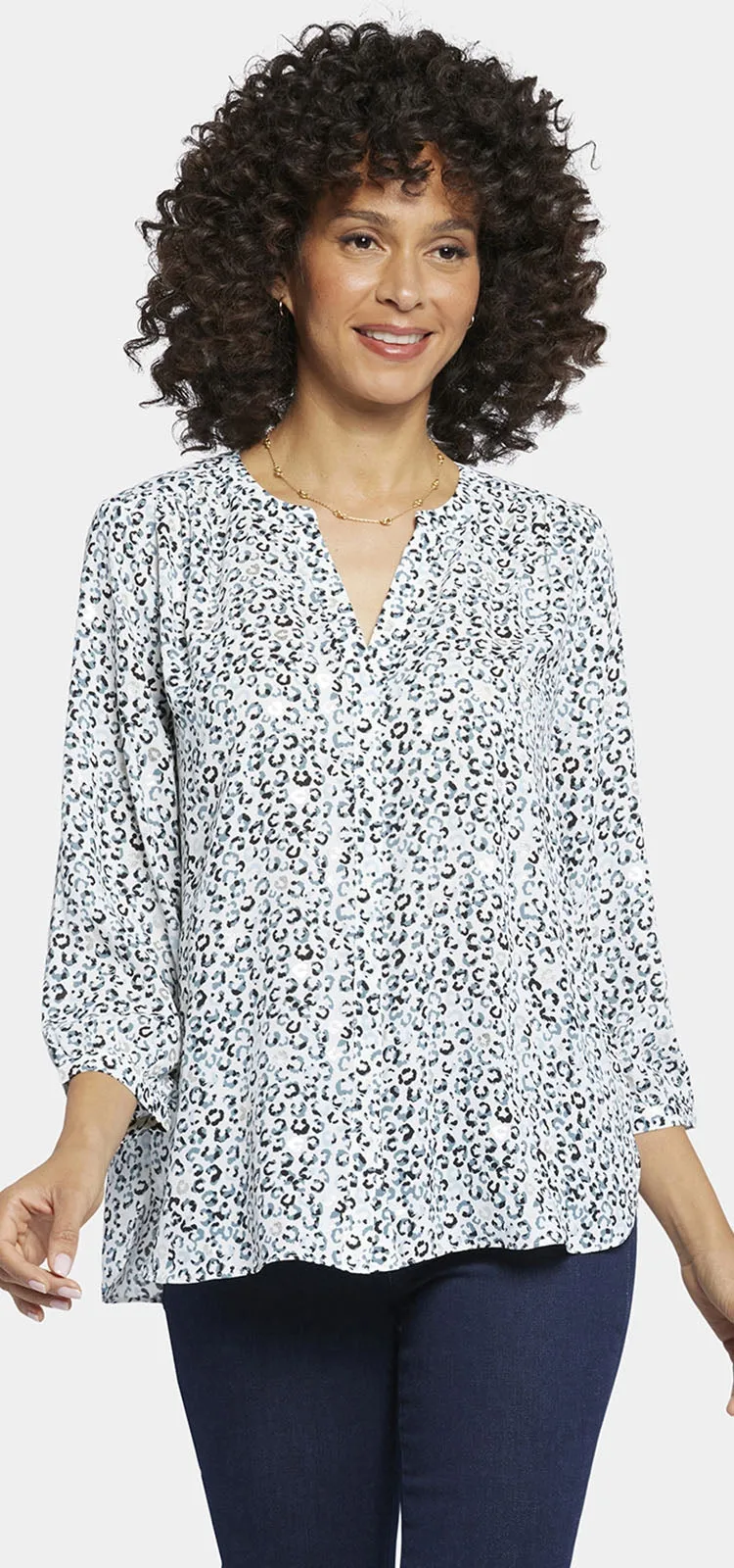 Pintuck Blouse Dierenprint | Silverdale