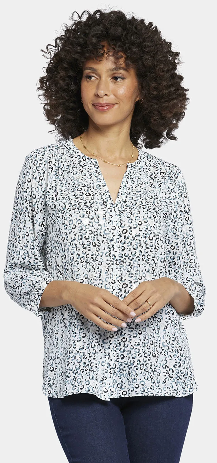 Pintuck Blouse Dierenprint | Silverdale