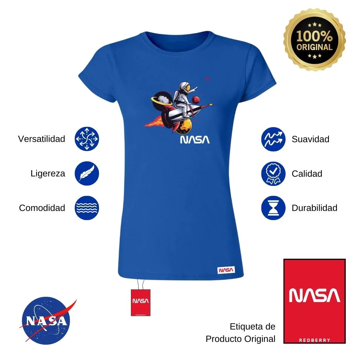 Playera Mujer Nasa Seal