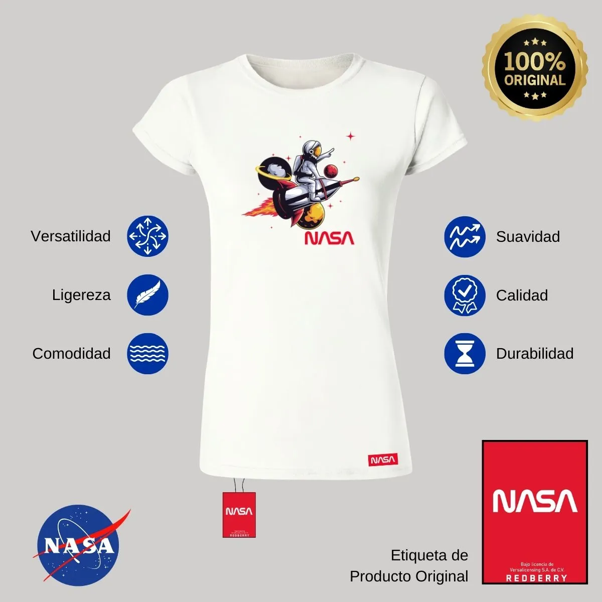 Playera Mujer Nasa Seal