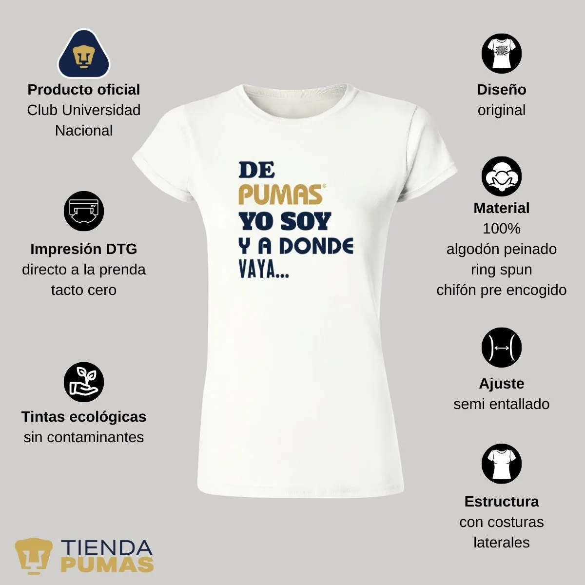 Playera Mujer Pumas UNAM voy