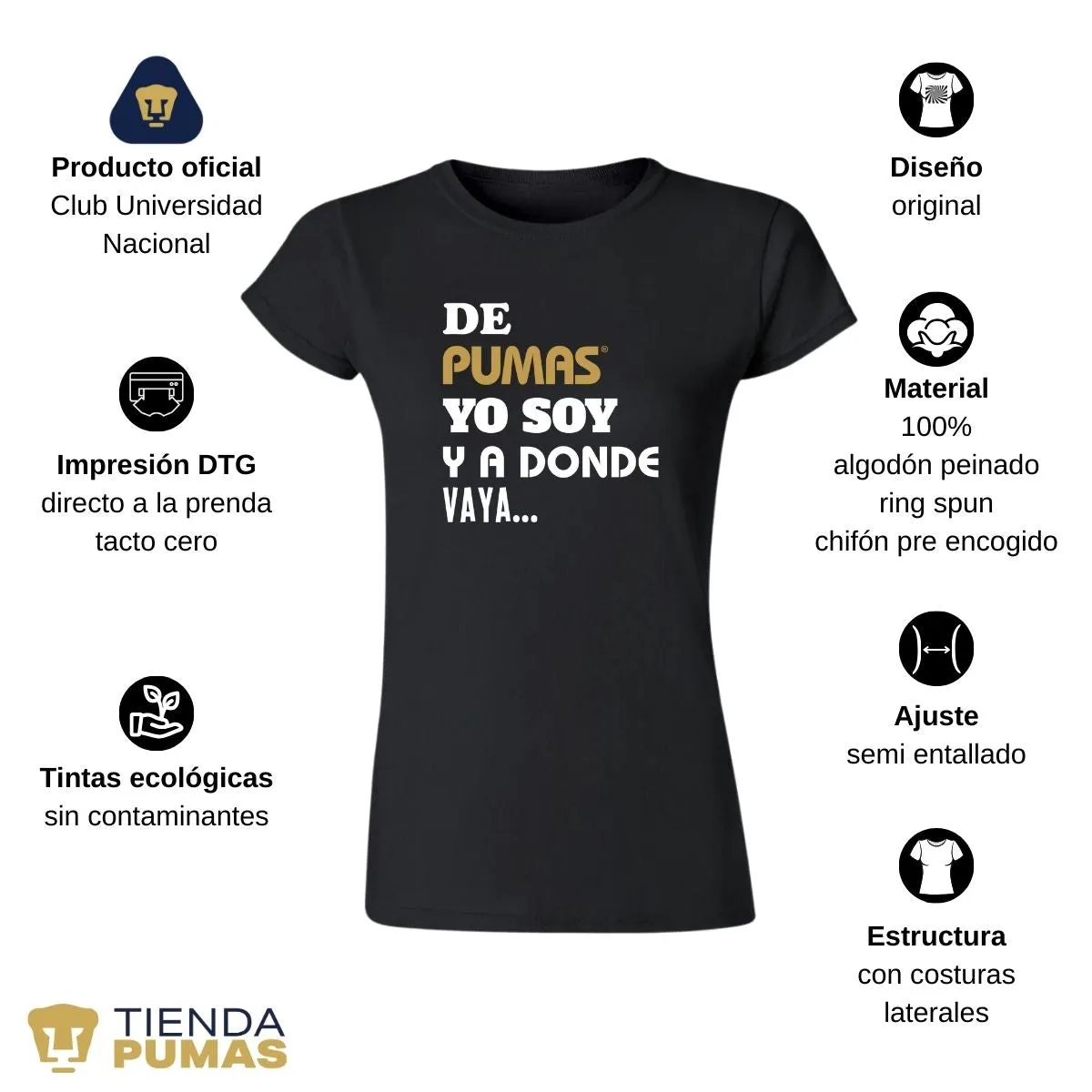 Playera Mujer Pumas UNAM voy