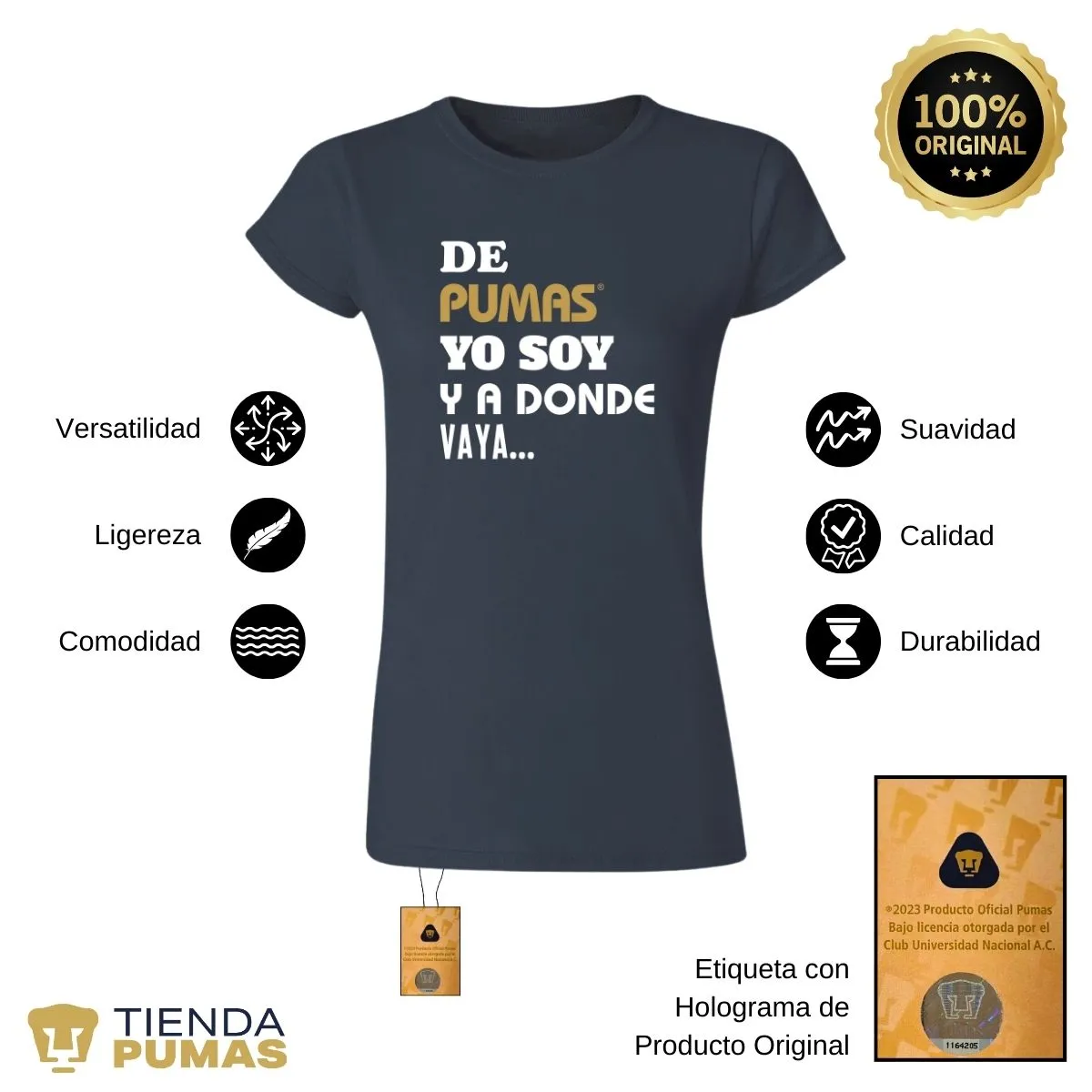 Playera Mujer Pumas UNAM voy