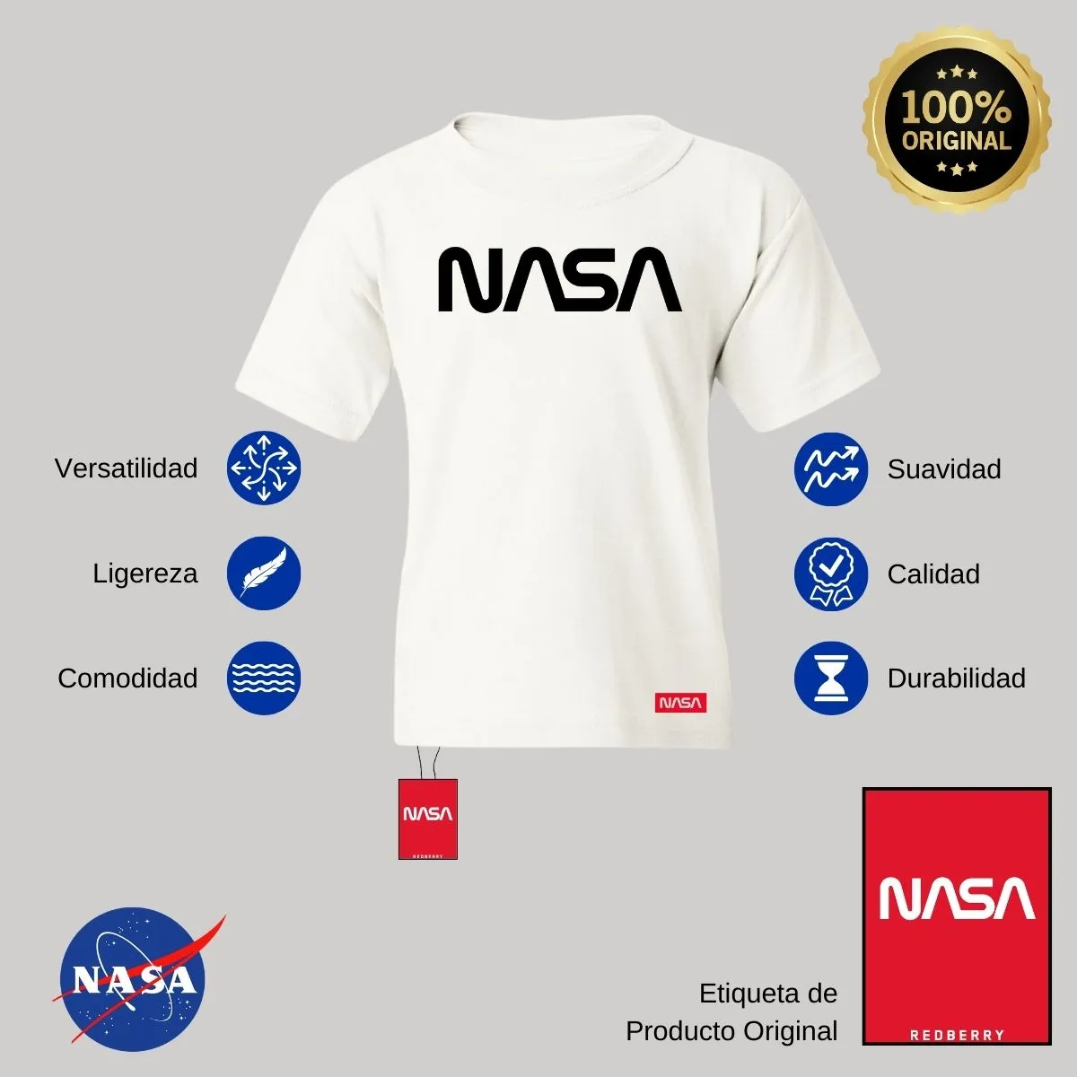 Playera Nios Nasa Worm Mono