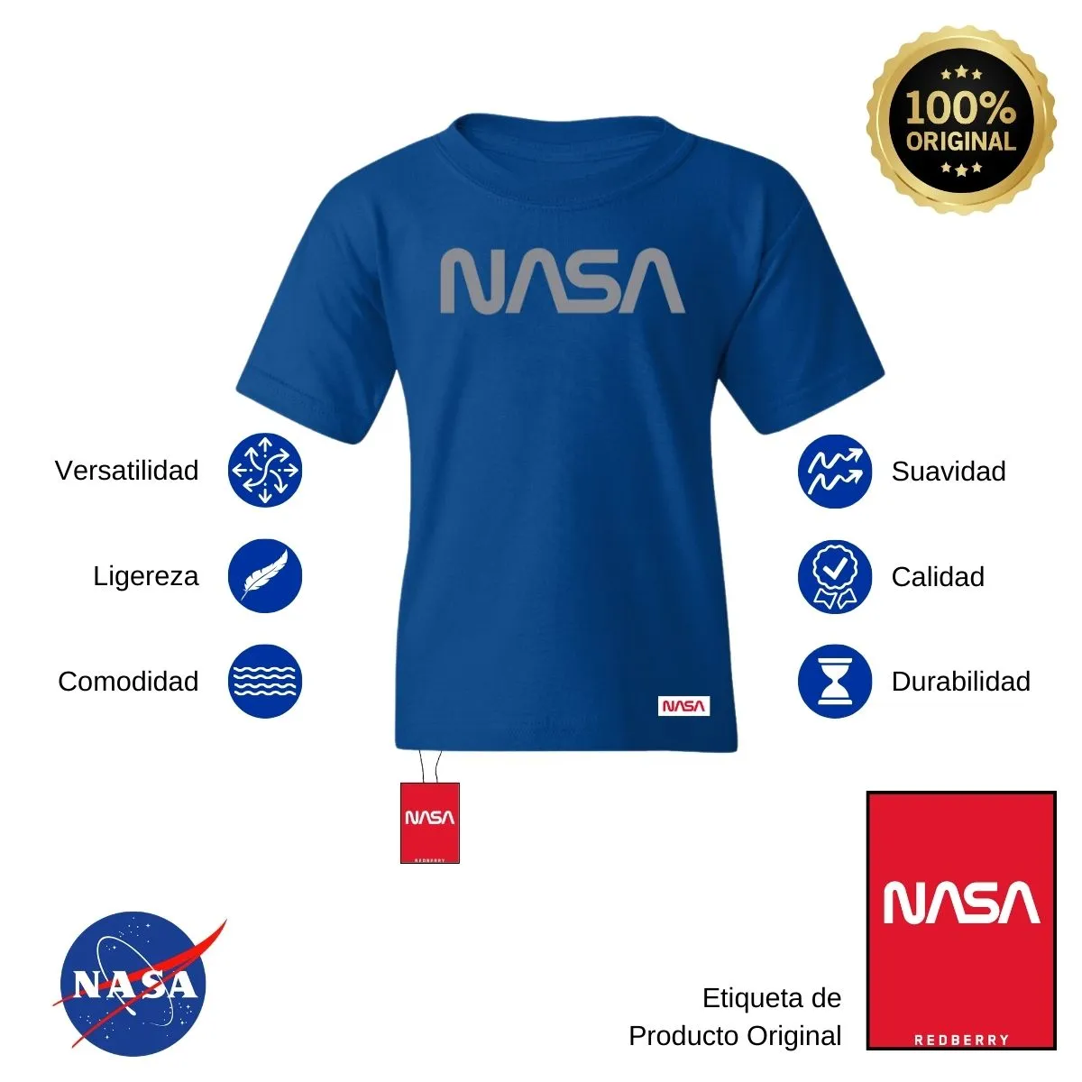 Playera Nios Nasa Worm Mono