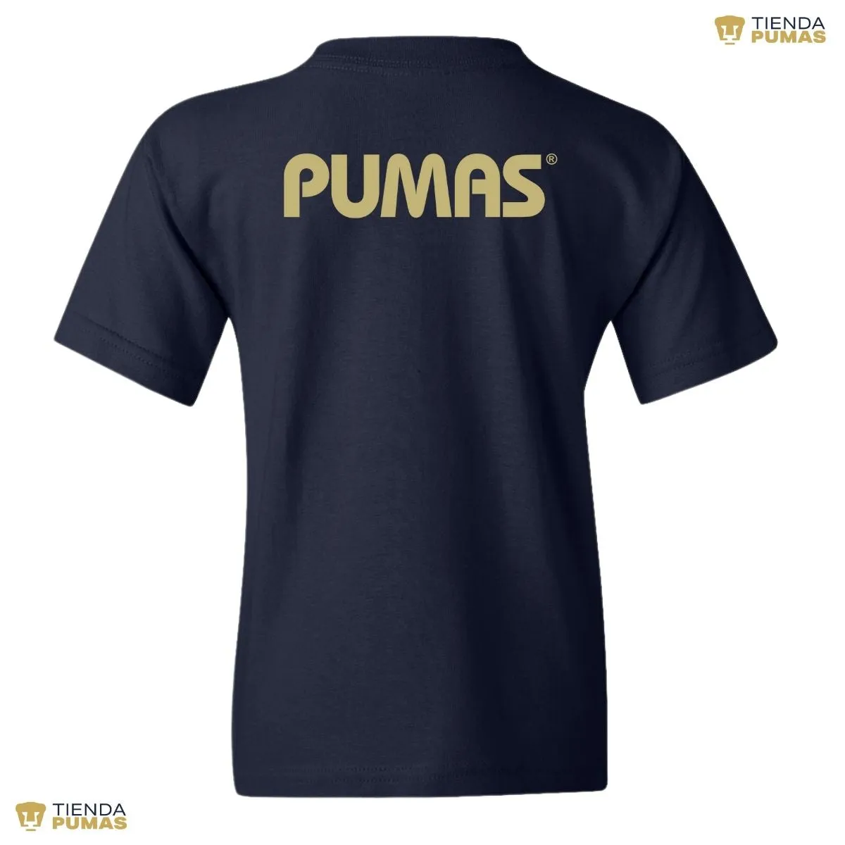 Playera Nios Pumas UNAM Logo Dorado