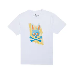 Psycho Bunny Mens Surrell Graphic Tee - White