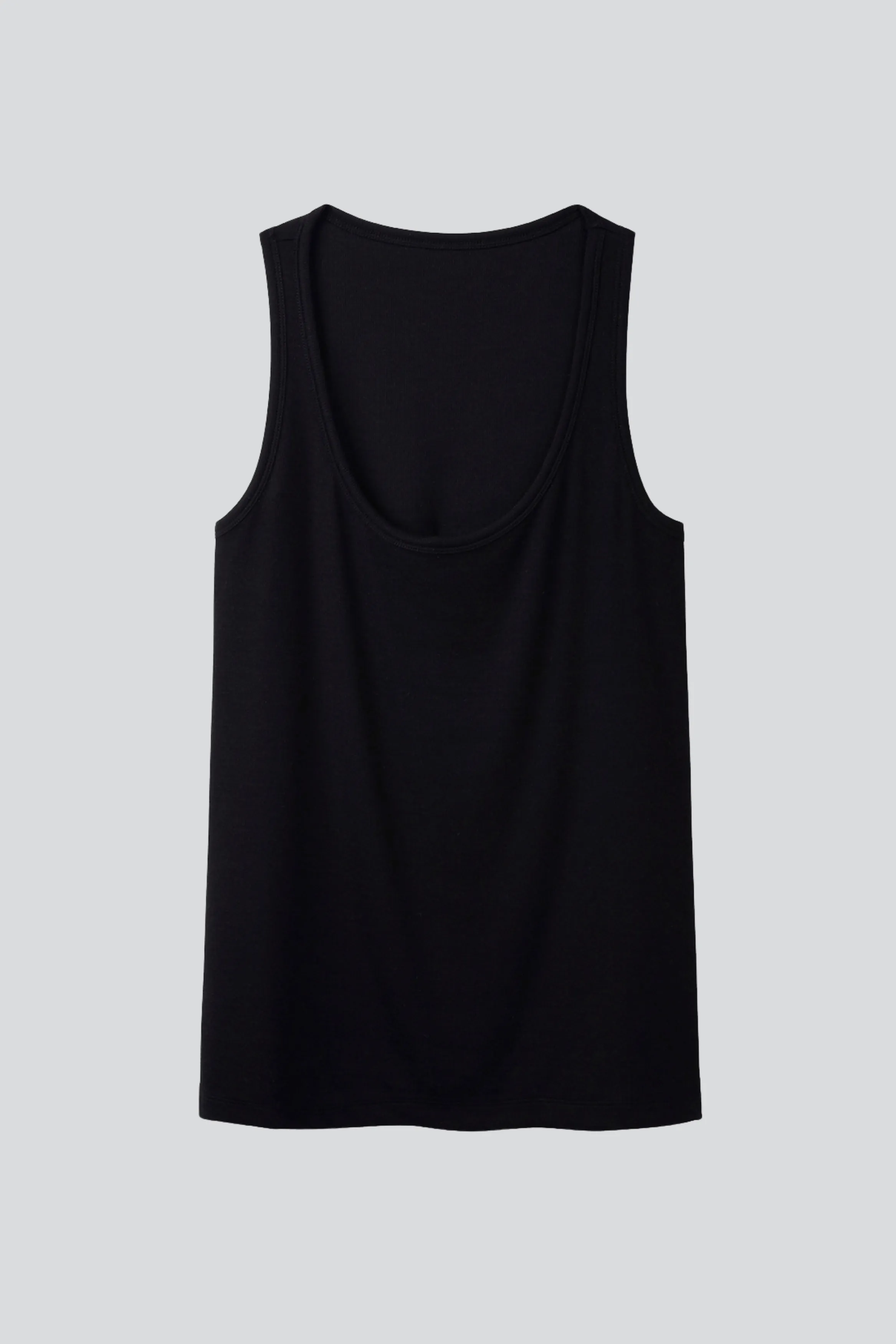 Ribbed TENCEL Lyocell  Scoop Neck Tank | Multiple Colours