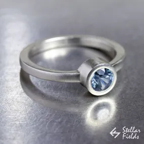 Round Bezel Minimal Engagement Ring