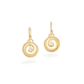 Round Swirl Drop Earrings