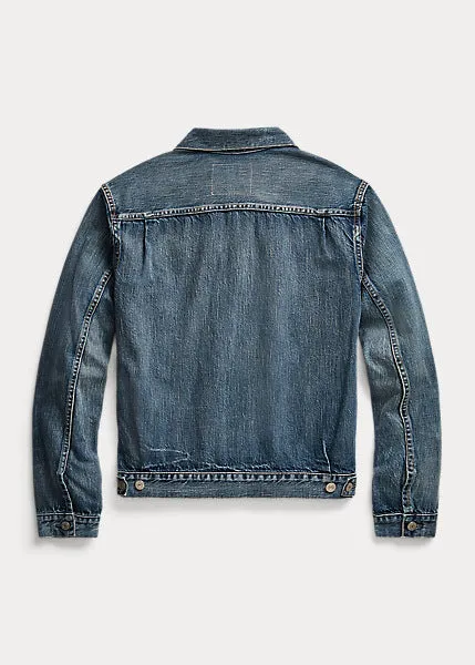 RRL Overdale Indigo Denim Trucker Jacket