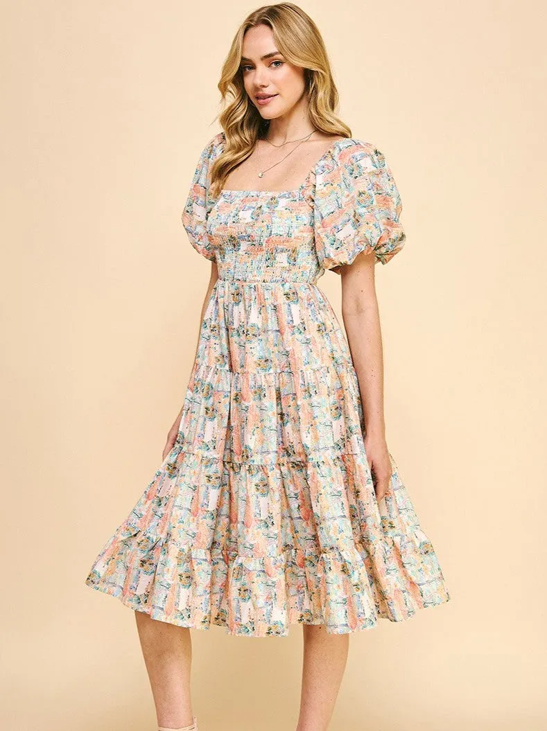 Sandy Beaches Midi Dress