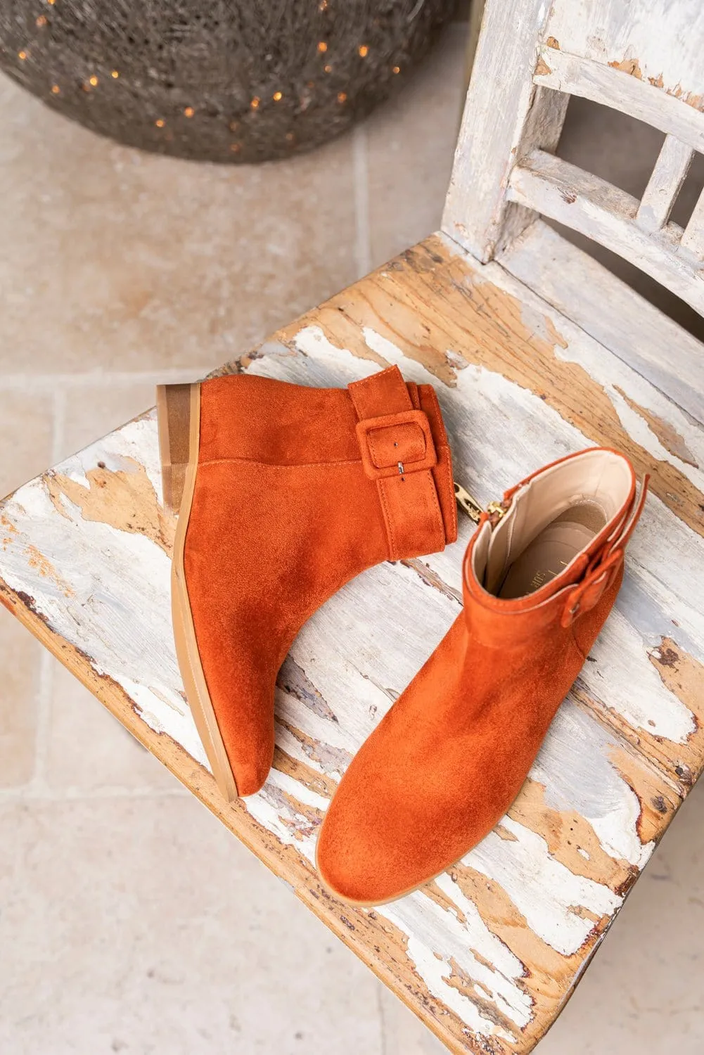 Saturn Recycled Vegan Suede Boots | Paprika