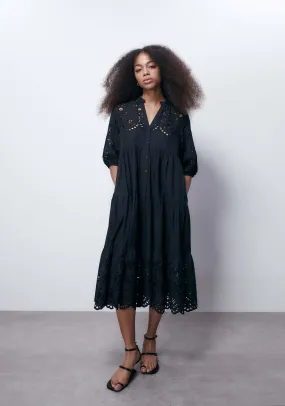 Schiffli Shirt Dress