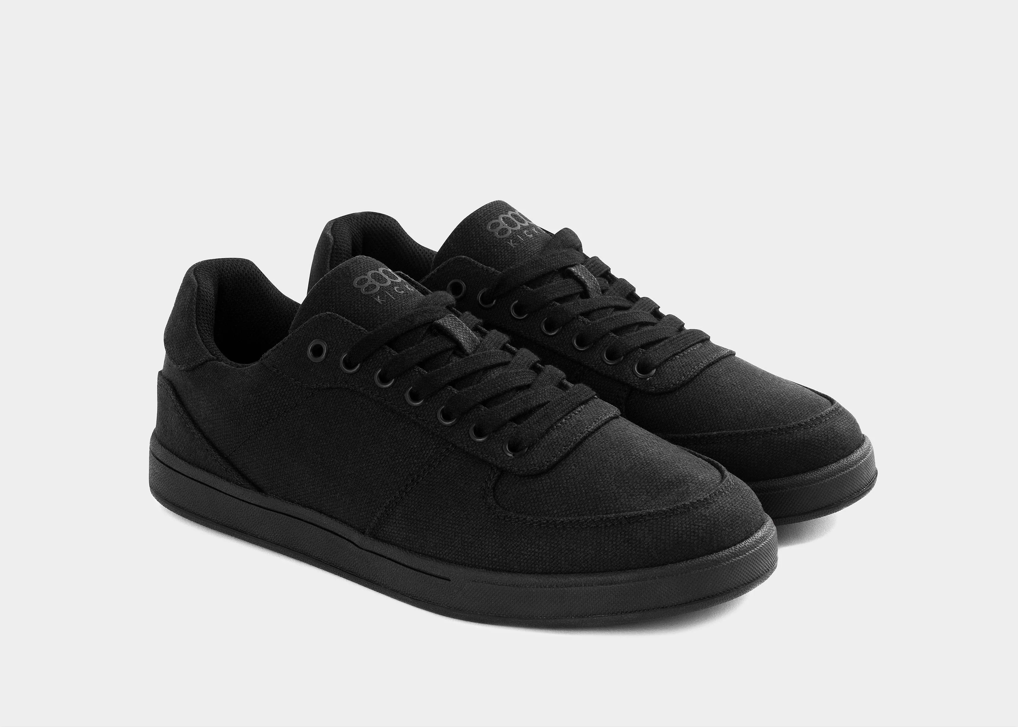 Seeker Women's Vegan Hemp Sneakers | Full Black