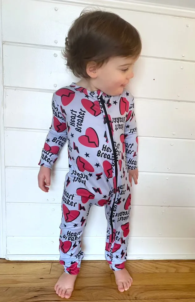 Simply Soft Footless Onesie - Heartbreaker