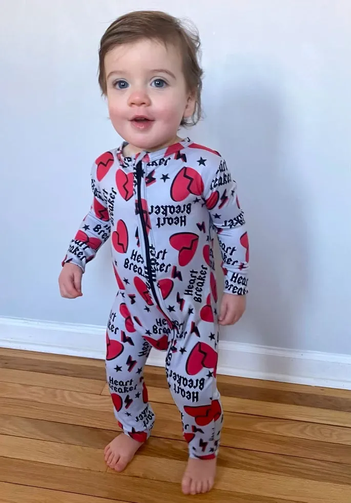 Simply Soft Footless Onesie - Heartbreaker