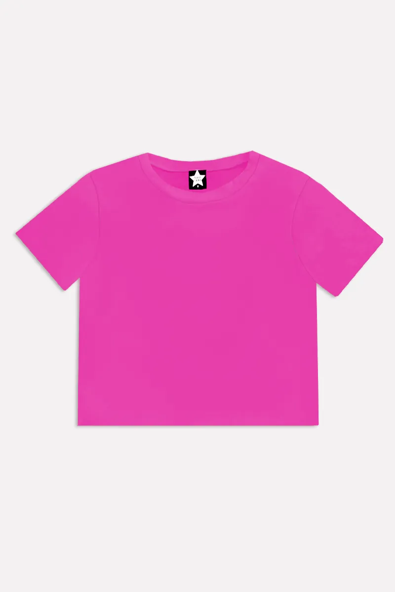 Simply Soft Short Sleeve Easy Tee - Neon Hot Pink