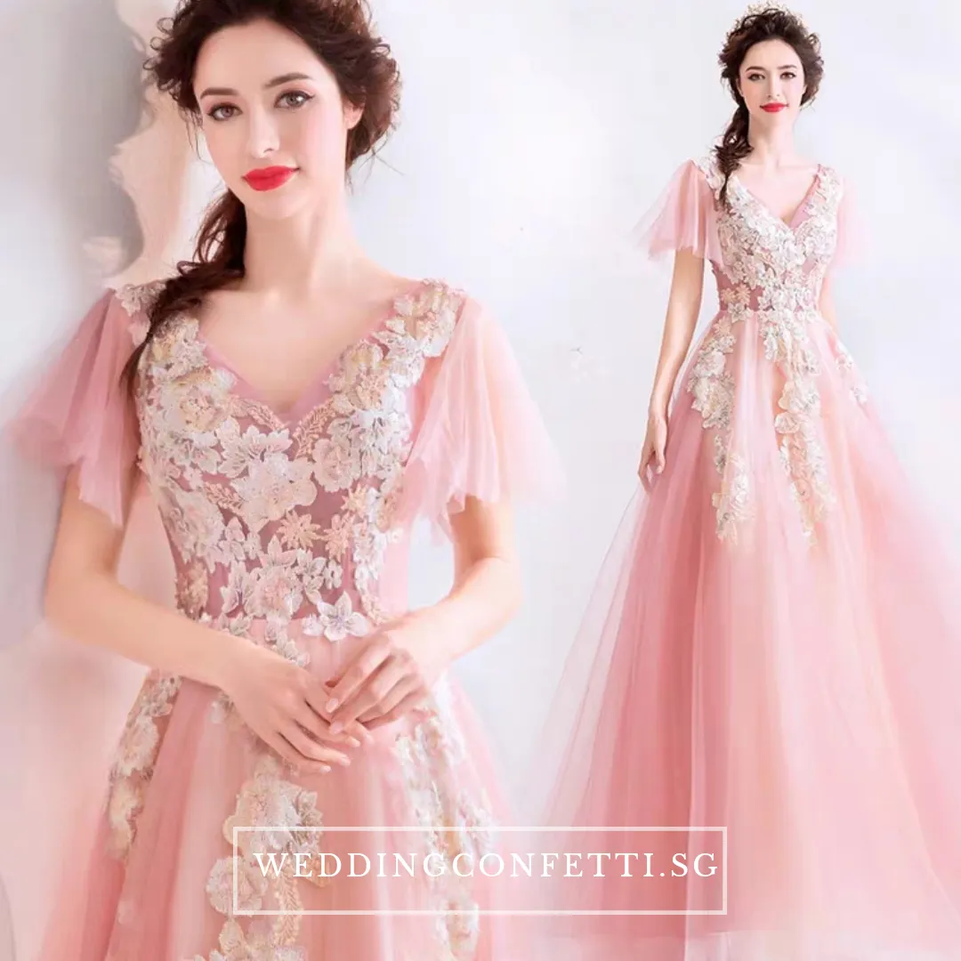 The Ansella Tulle Pink Gown