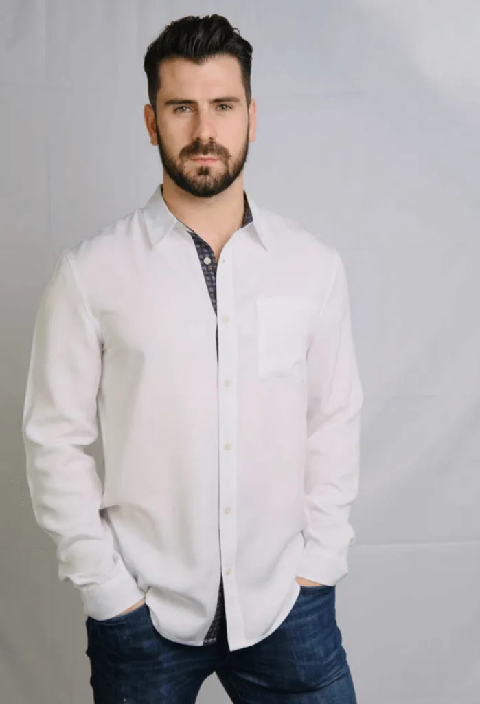 The David 100% Tencel Slim Fit Shirt | White