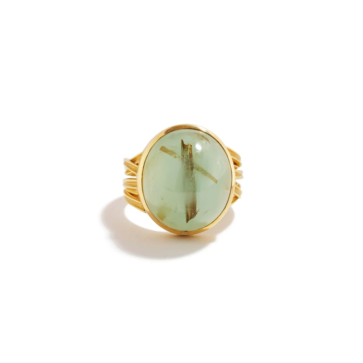 Tourmalated Emerald Ring in Gold