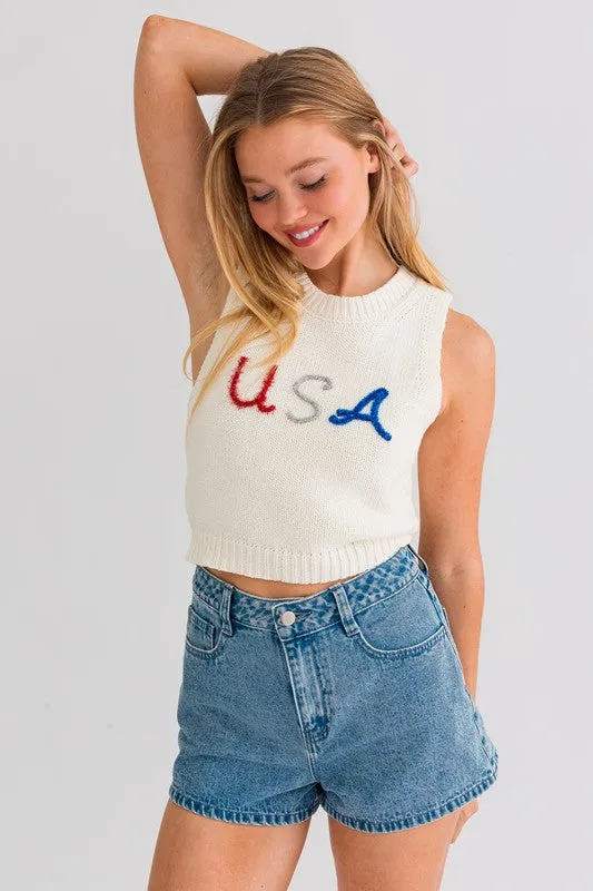 USA Knit Tank Top