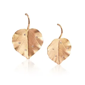 Violet Leaf Drop Earrings