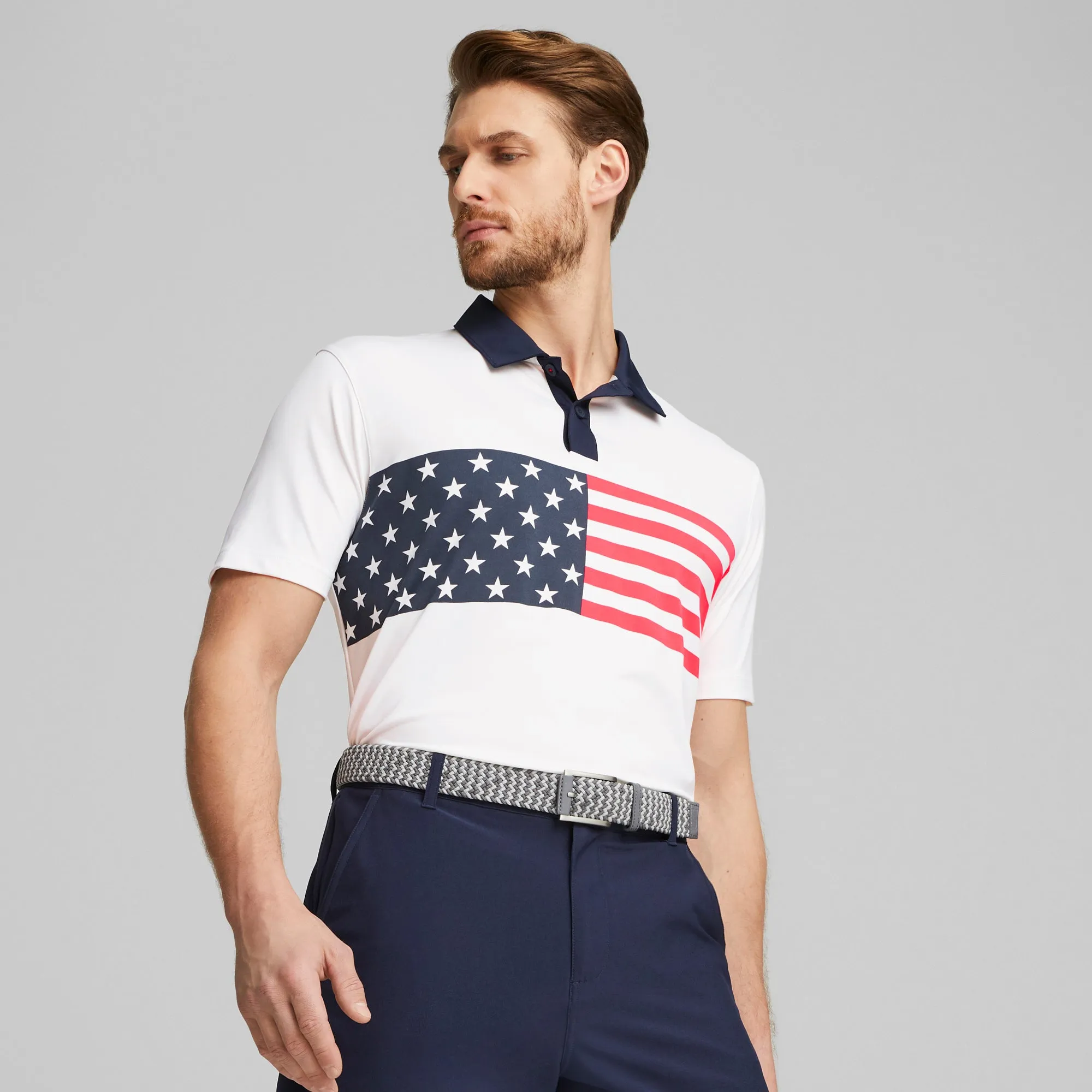 Volition Stars & Bars Golf Polo