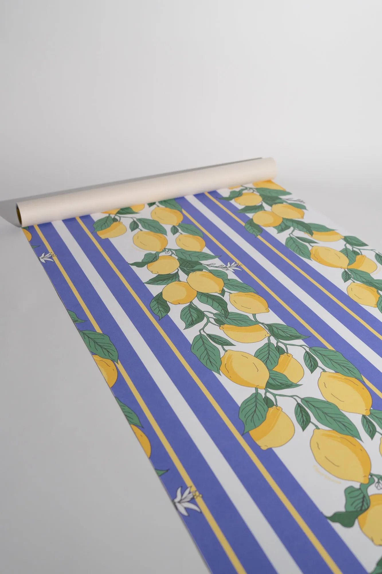 Wallpaper Striped Lemons