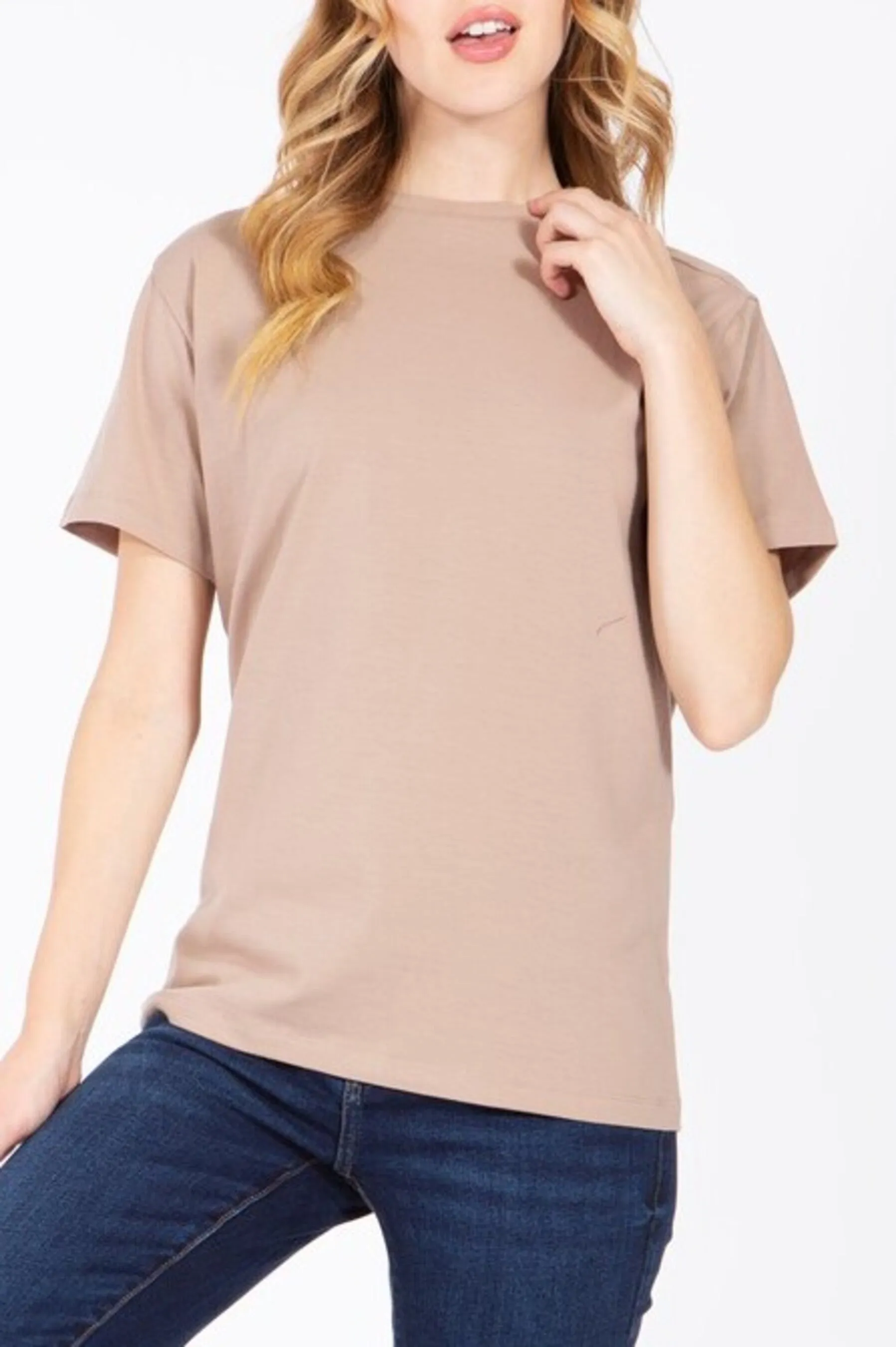 Women's Casual Short Sleeve Round Neck T Shirts Tops