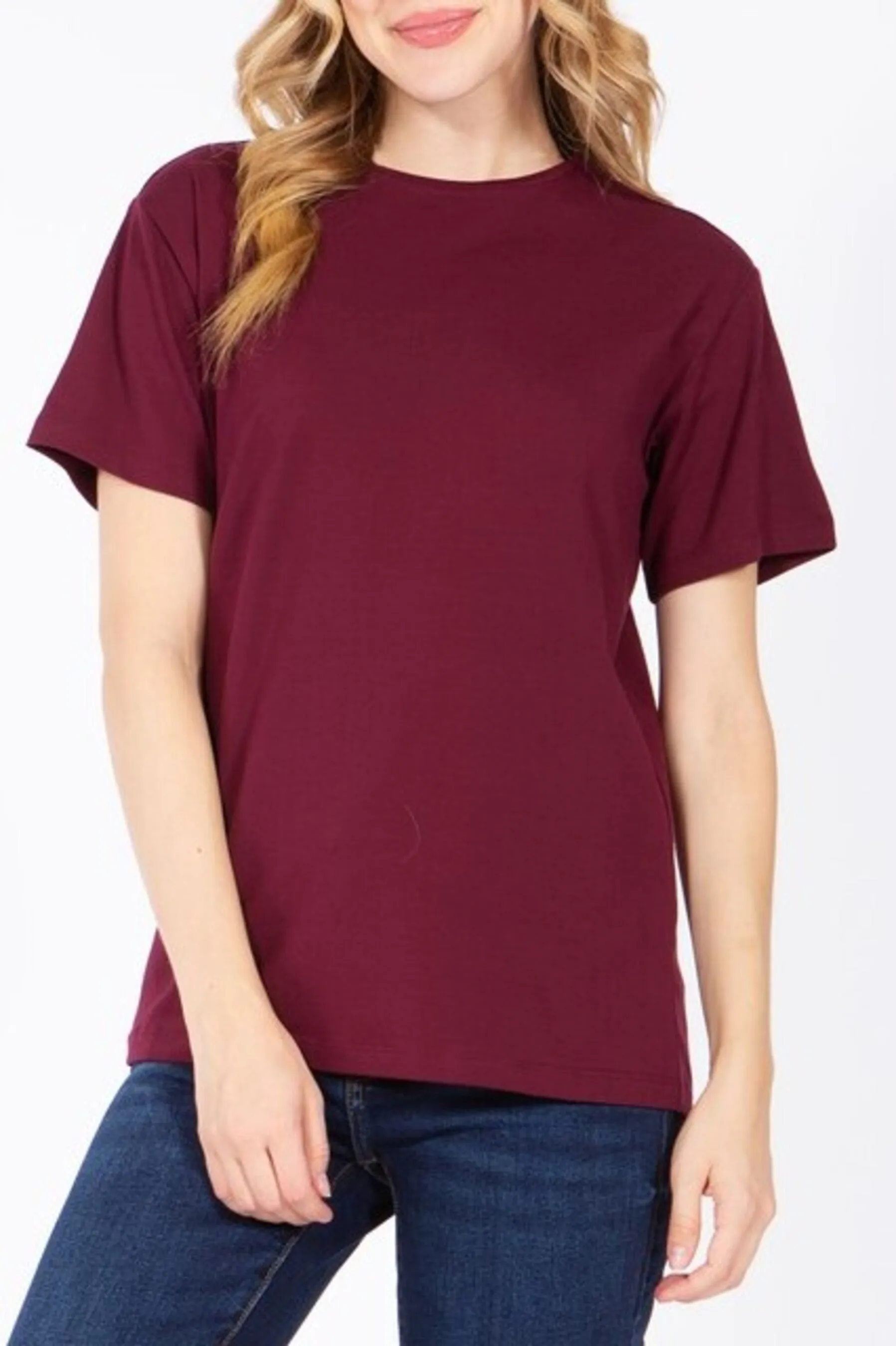 Women's Casual Short Sleeve Round Neck T Shirts Tops