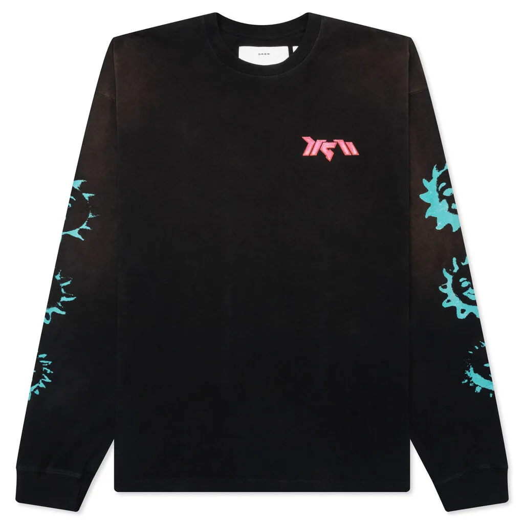 Xiao Long Ls Tee - Bleached Black